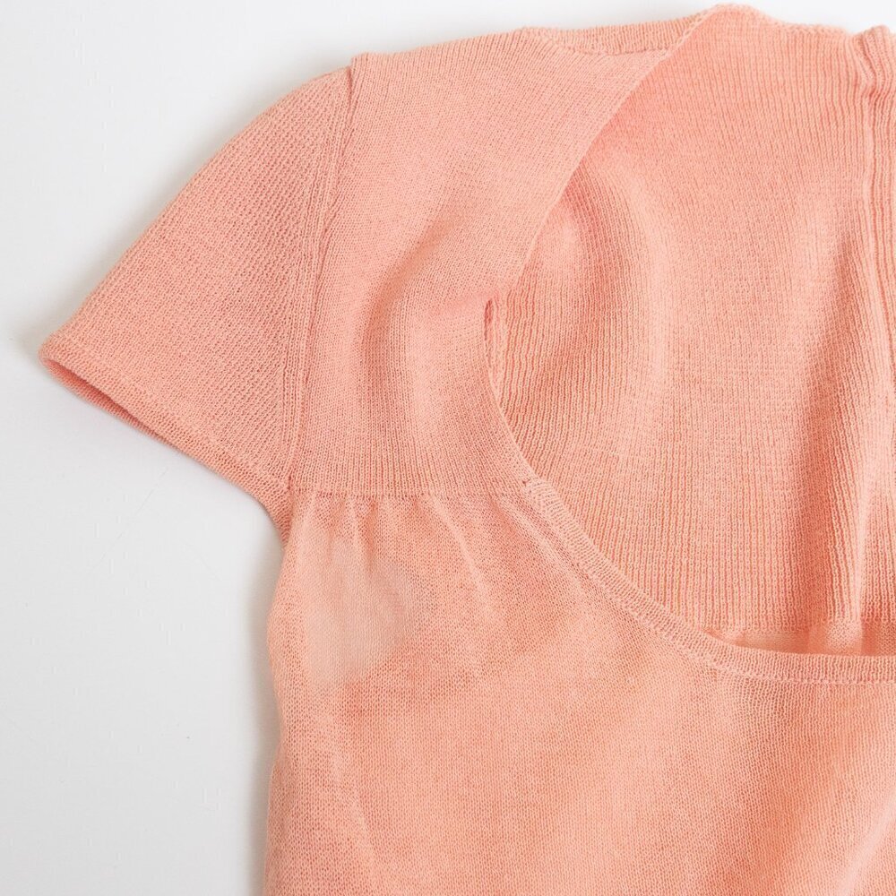 Red Valentino Top Ruffle Lace Asymmetrical Knit Pullover Made in Italy - Picture 7 of 16